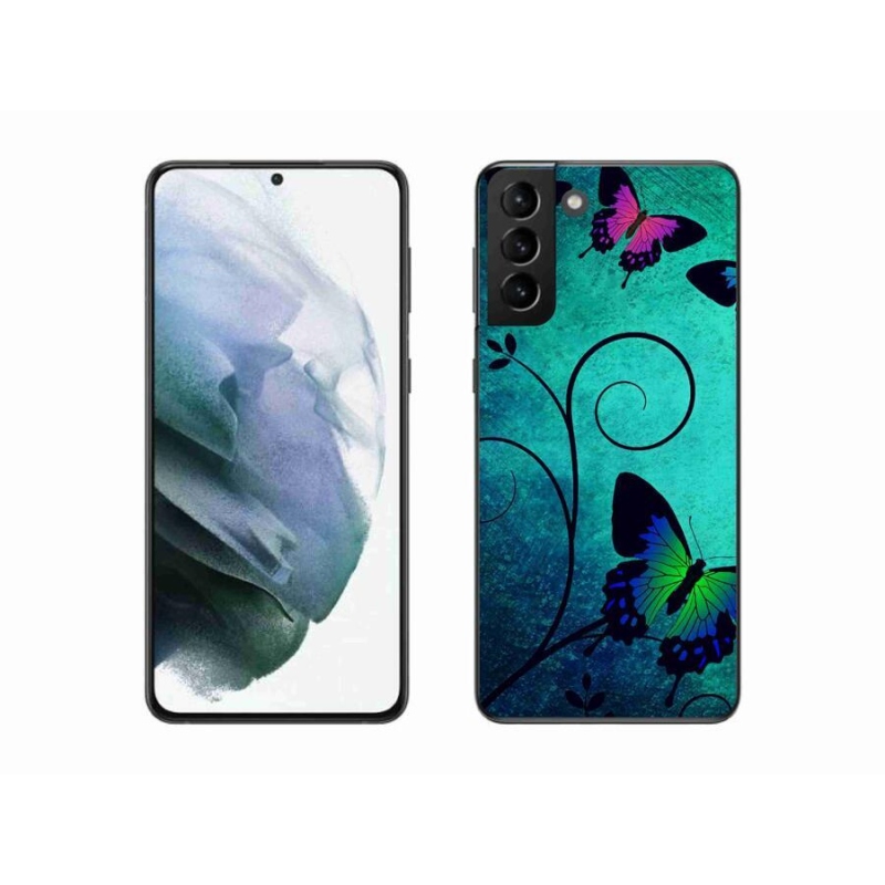 Gél védőhuzat mmCase Samsung Galaxy S21 Plus készülékhez - színes pillangók