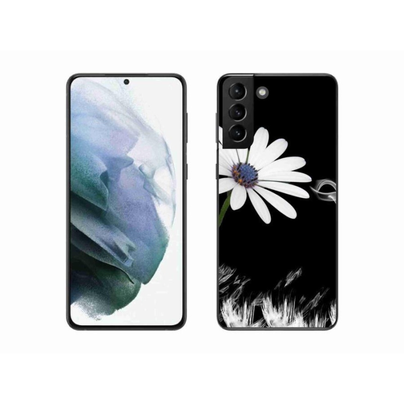 Gél védőhuzat mmCase Samsung Galaxy S21 Plus készülékhez - fehér virág