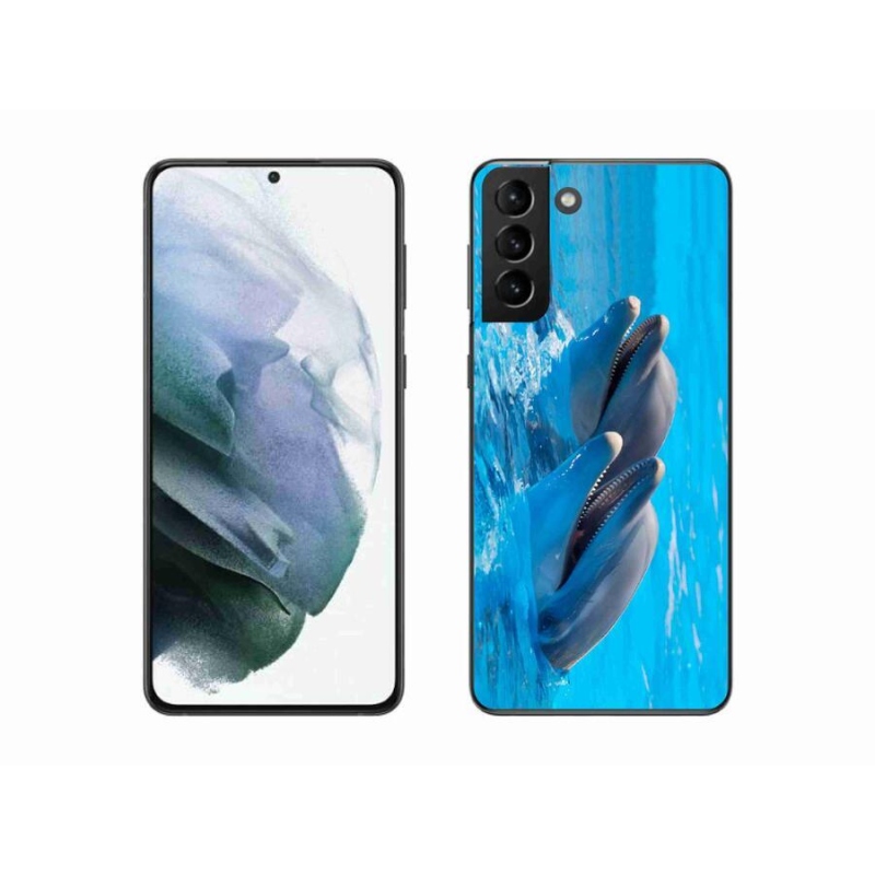 Gél védőhuzat mmCase Samsung Galaxy S21 Plus készülékhez - delfinek