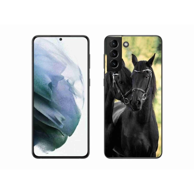 Gél borítás mmCase Samsung Galaxy S21 Plus készülékhez - két fekete ló