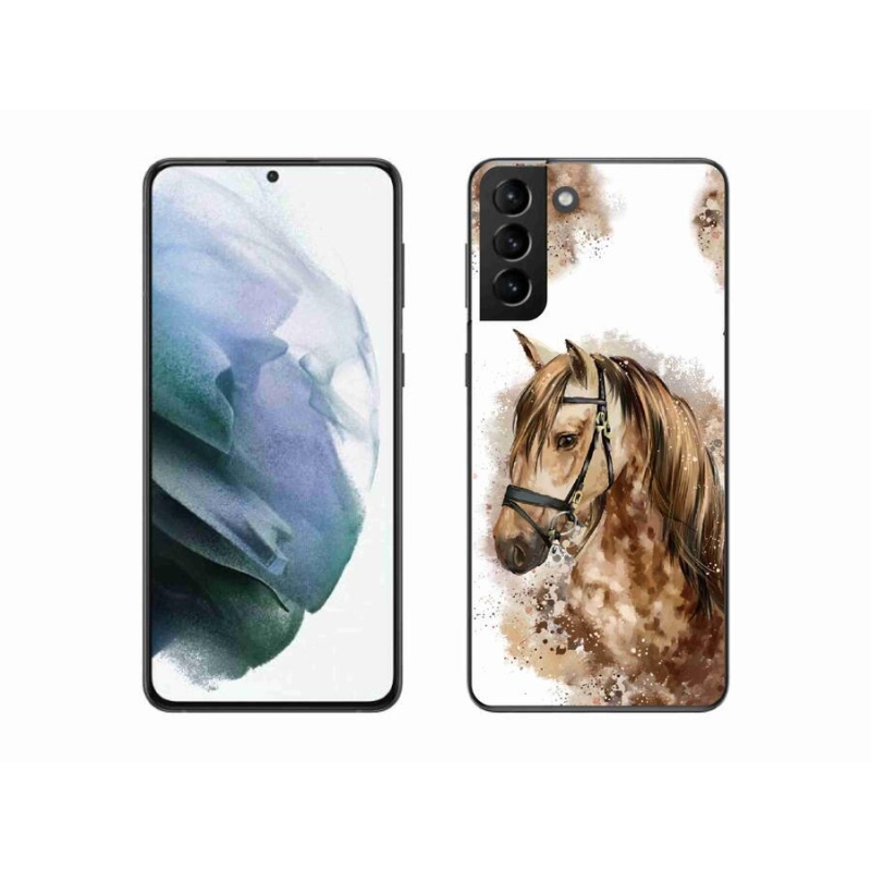 Zselés borítás mmCase Samsung Galaxy S21 Plus - barna rajzfilm lóhoz