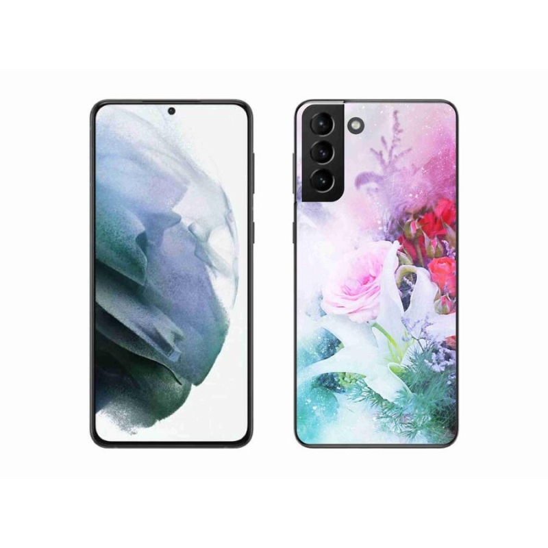 Gél borítás mmCase Samsung Galaxy S21 Plus - virágok 4