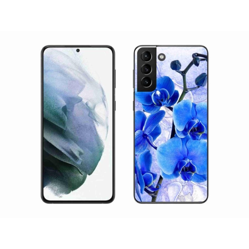 Gél védőhuzat mmCase Samsung Galaxy S21 Plus készülékhez - kék virágok