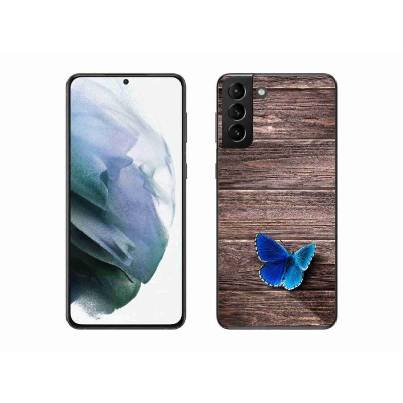 Gél védőhuzat mmCase Samsung Galaxy S21 Plus - kék pillangó 1