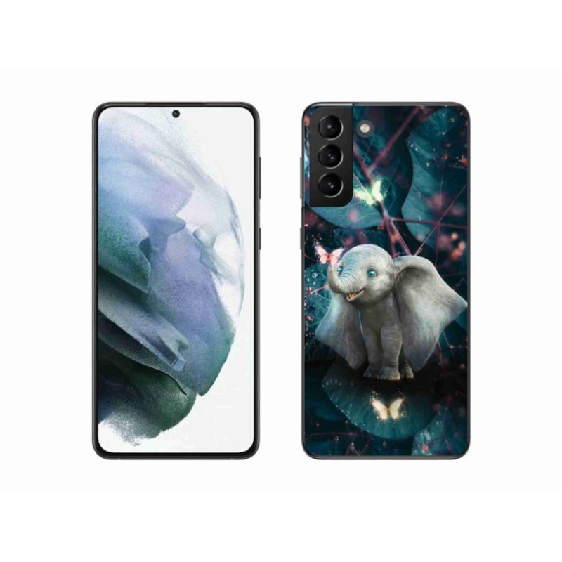 Gél borítás mmCase Samsung Galaxy S21 Plus készülékhez - aranyos elefánt