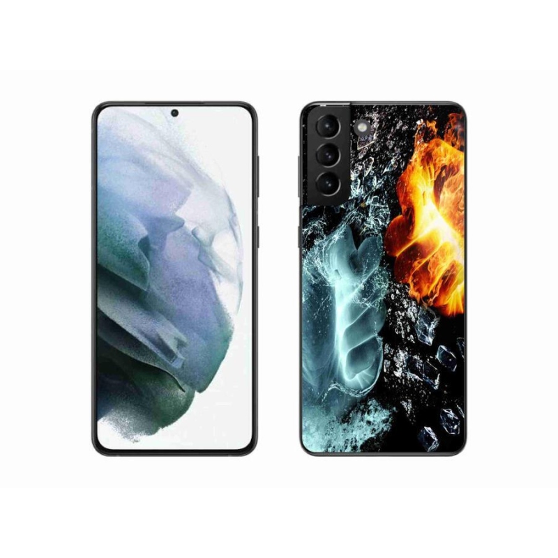 Zselés borítás mmCase Samsung Galaxy S21 Plus - víz és tűz