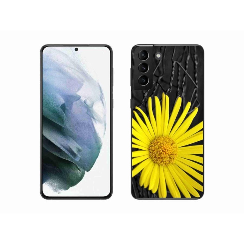 Gél védőhuzat mmCase Samsung Galaxy S21 Plus készülékhez - sárga virág