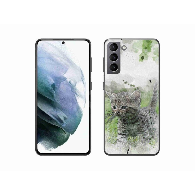 Gél borító mmCase Samsung Galaxy S21 - aranyos cica 1