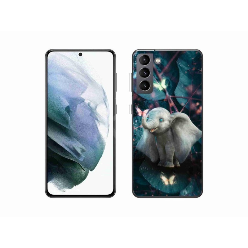 Gél borítás mmCase Samsung Galaxy S21 készülékhez - aranyos elefánt