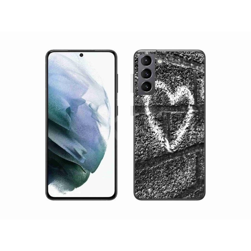 Gél borítás mmCase Samsung Galaxy S21 készülékhez - szív a falon
