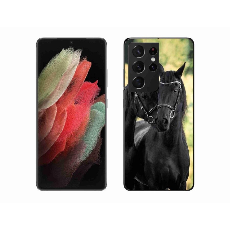 Gél borítás mmCase Samsung Galaxy S21 Ultra 5G - két fekete ló