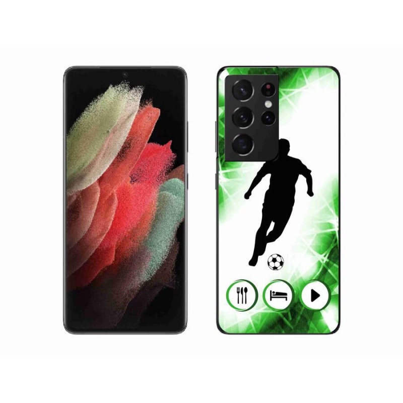 Zselés borítás mmCase Samsung Galaxy S21 Ultra 5G - focista számára