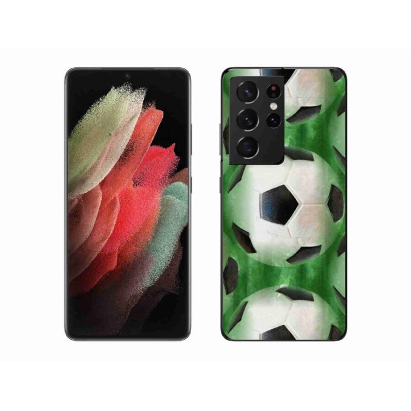 Gél borítás mmCase Samsung Galaxy S21 Ultra 5G - focilabda