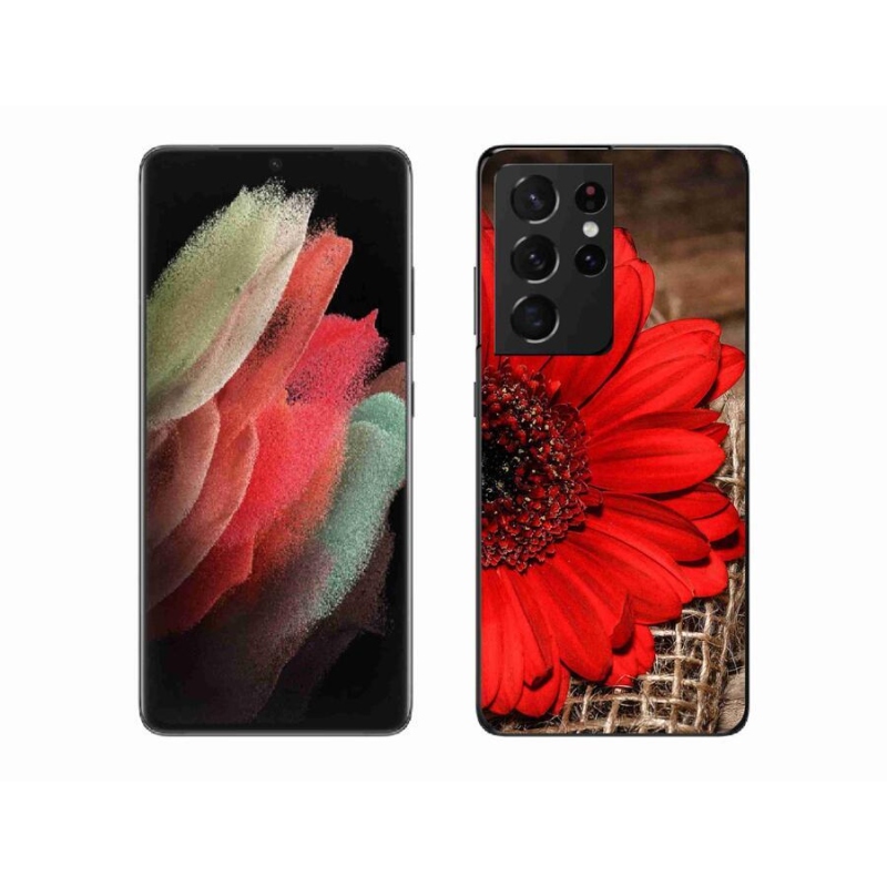 Zselés borítás mmCase Samsung Galaxy S21 Ultra 5G - gerbera