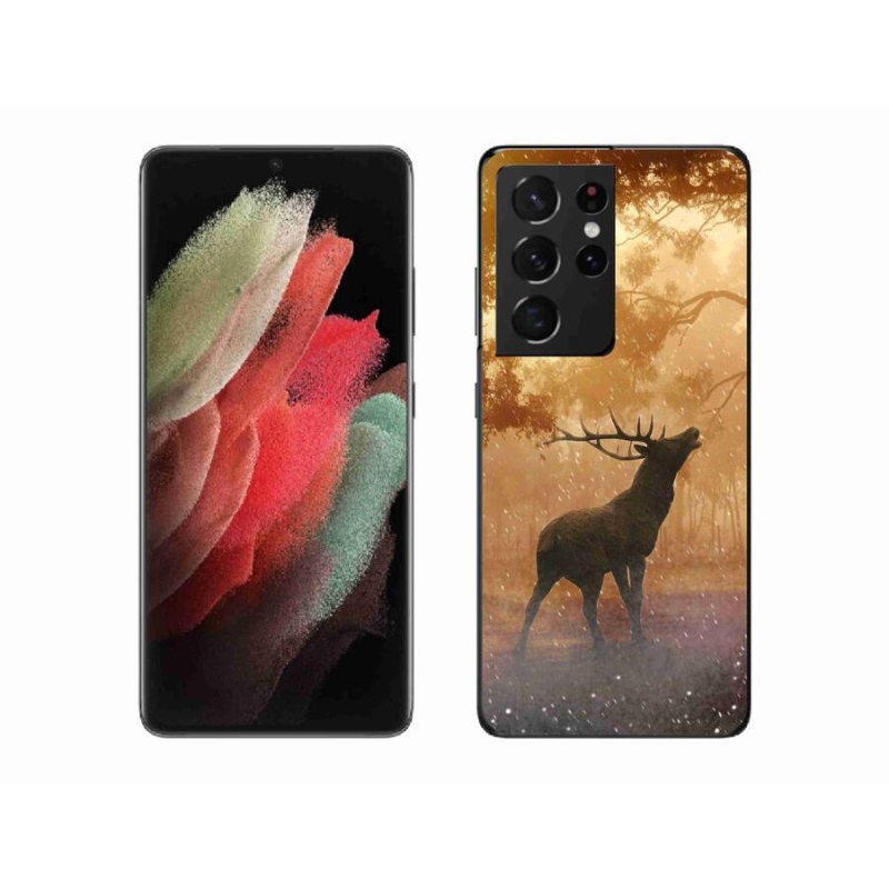 Zselés borítás mmCase Samsung Galaxy S21 Ultra 5G - szarvas a vadászaton