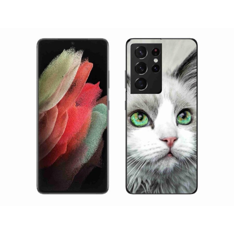 Zselés borítás mmCase Samsung Galaxy S21 Ultra 5G - macskaszem