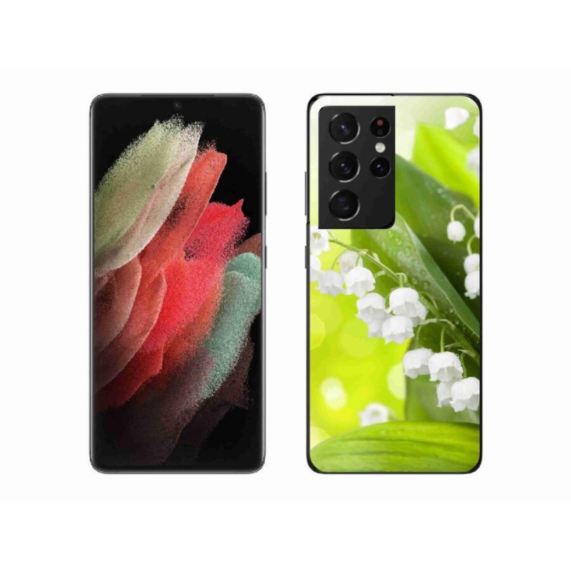 Gél borítás mmCase Samsung Galaxy S21 Ultra 5G - lily of the valley - gyöngyvirág