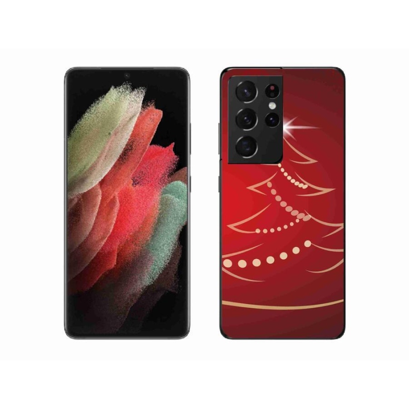 Gél borítás mmCase Samsung Galaxy S21 Ultra 5G - karácsonyfa karikatúra