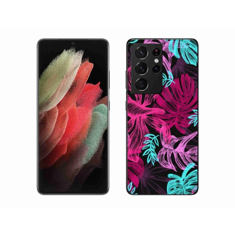 Zselés borító mmCase Samsung Galaxy S21 Ultra 5G - virágok 1