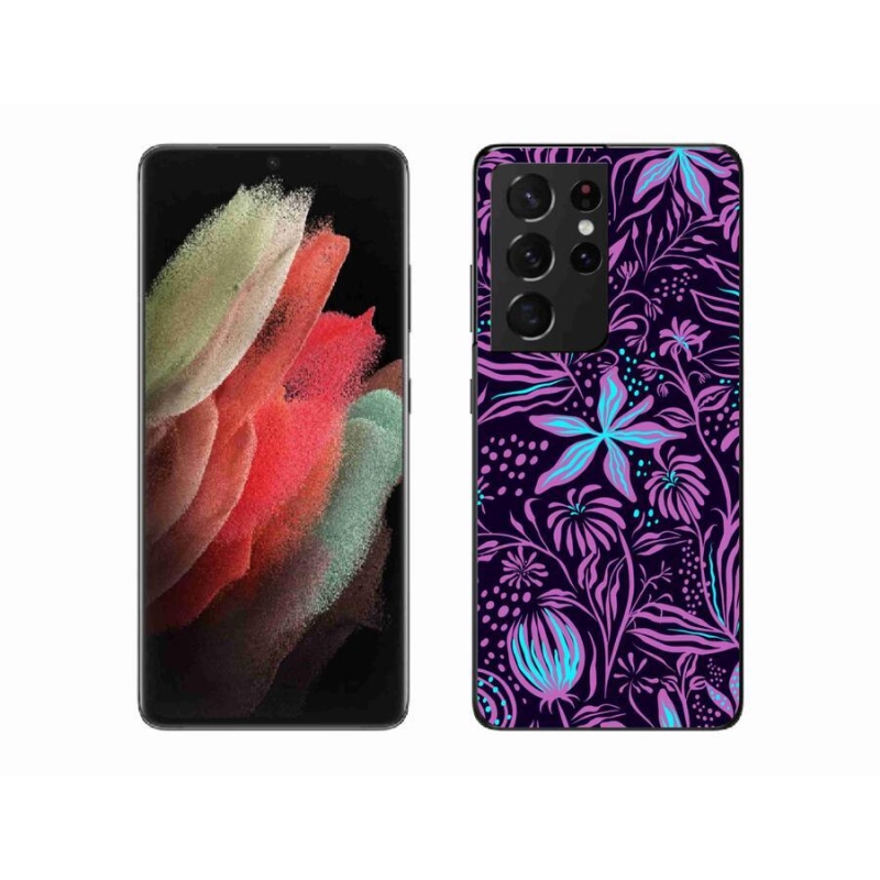 Zselés borítás mmCase Samsung Galaxy S21 Ultra 5G - virágok 2