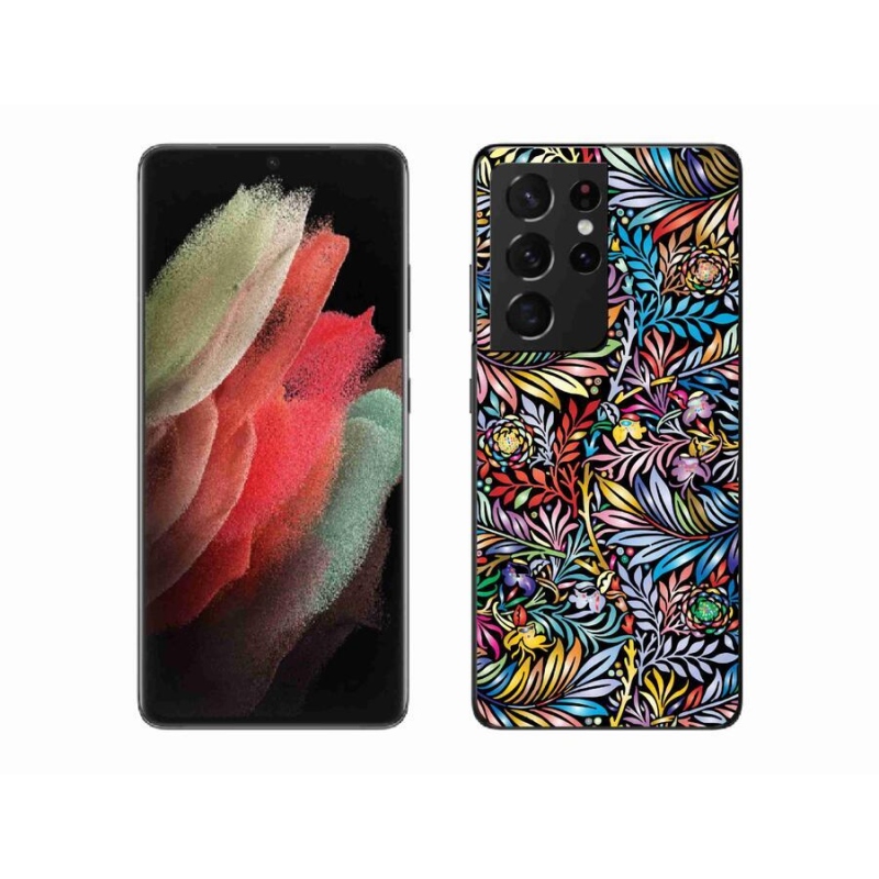 Gél borító mmCase Samsung Galaxy S21 Ultra 5G - virágok 5