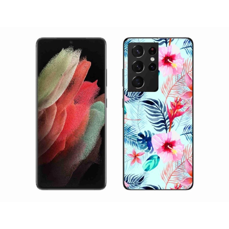 Zselés borítás mmCase Samsung Galaxy S21 Ultra 5G - virágok