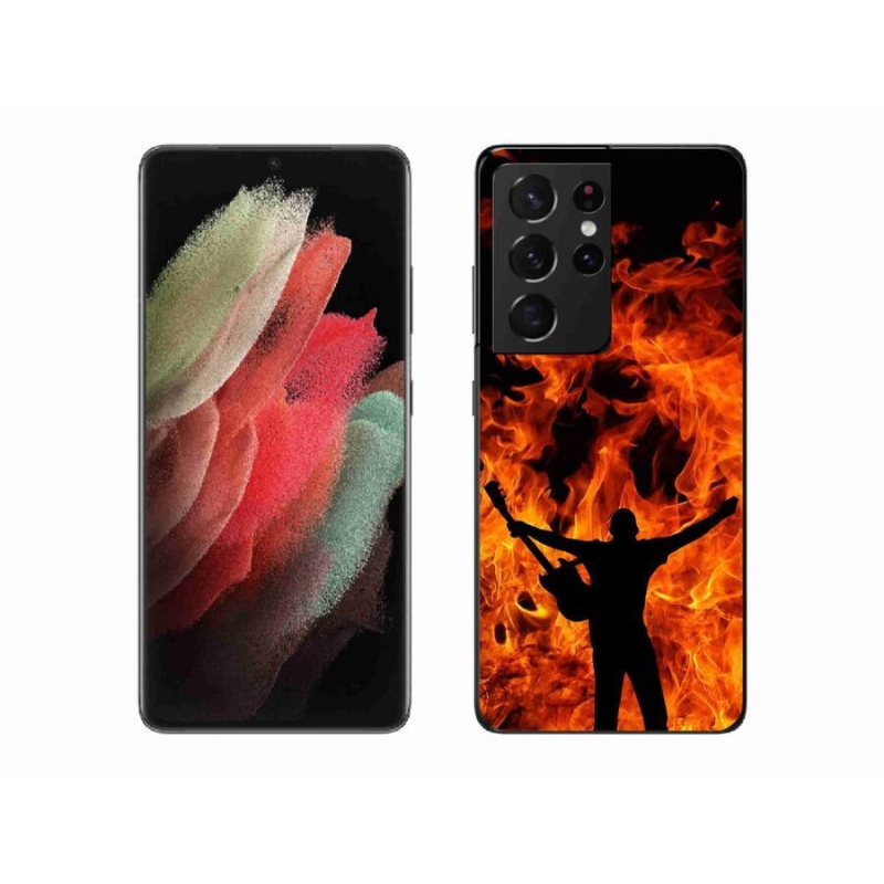 Gél borítás mmCase Samsung Galaxy S21 Ultra 5G - zenész és tűz