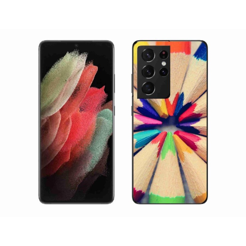 Zselés borítás mmCase Samsung Galaxy S21 Ultra 5G - zsírkrétákhoz