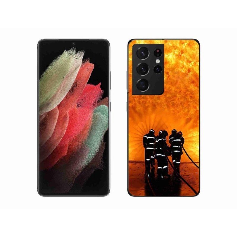 Gél borítás mmCase Samsung Galaxy S21 Ultra 5G - tűz
