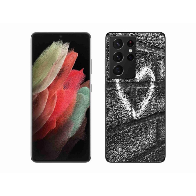 Gél borítás mmCase Samsung Galaxy S21 Ultra 5G - szív a falon