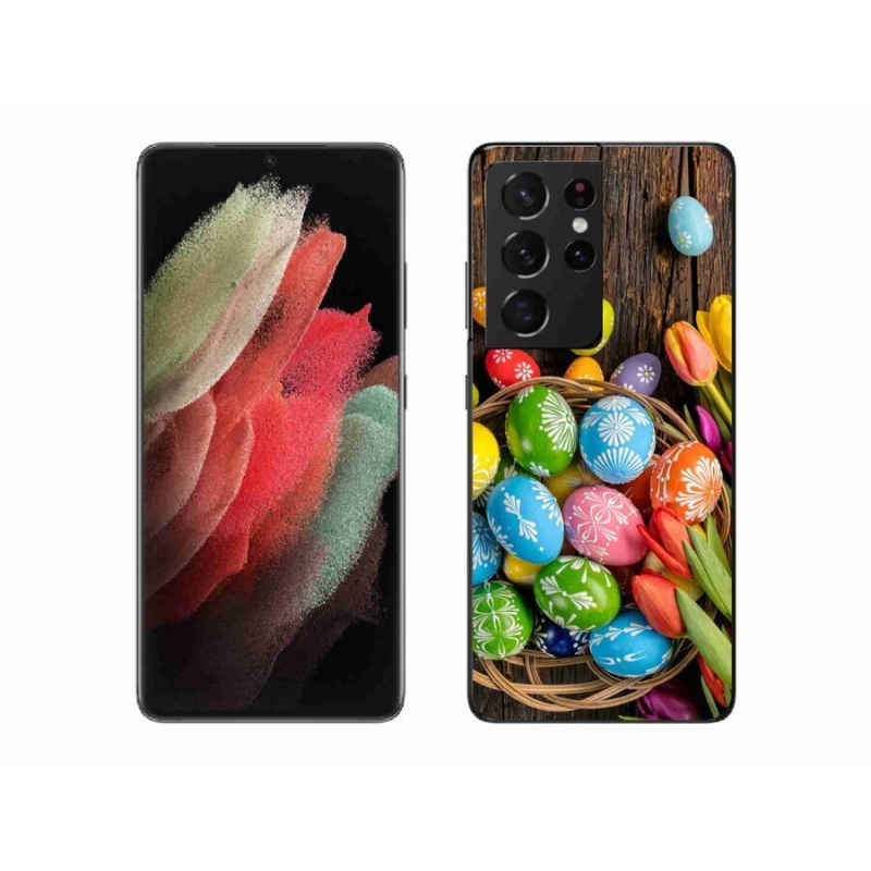 Gél védőhuzat mmCase Samsung Galaxy S21 Ultra 5G - Húsvéti tojás