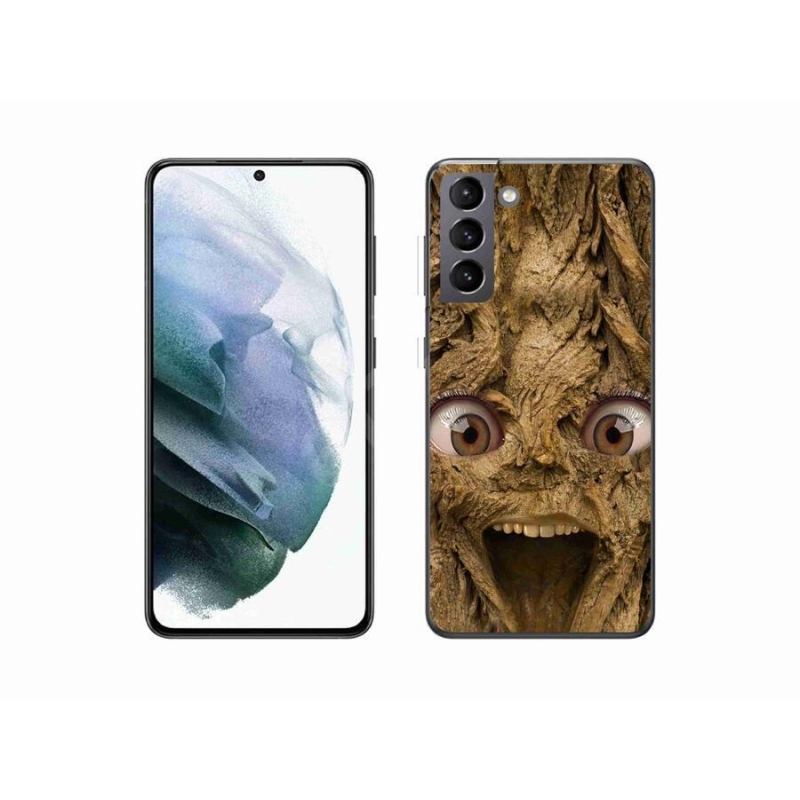 Gél borítás mmCase Samsung Galaxy S21 készülékhez - vidám fa szemekkel