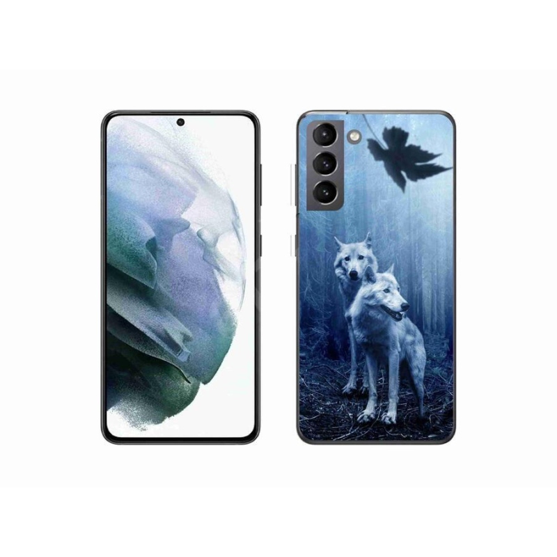 Gél borítás mmCase Samsung Galaxy S21 készülékhez - farkasok az erdőben