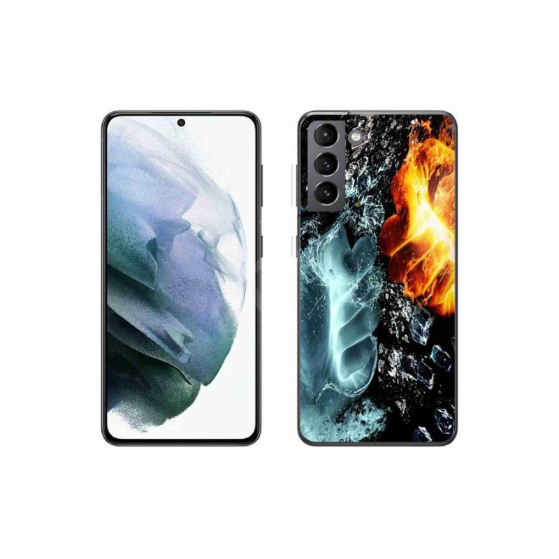 Gél borítás mmCase Samsung Galaxy S21 - víz és tűz