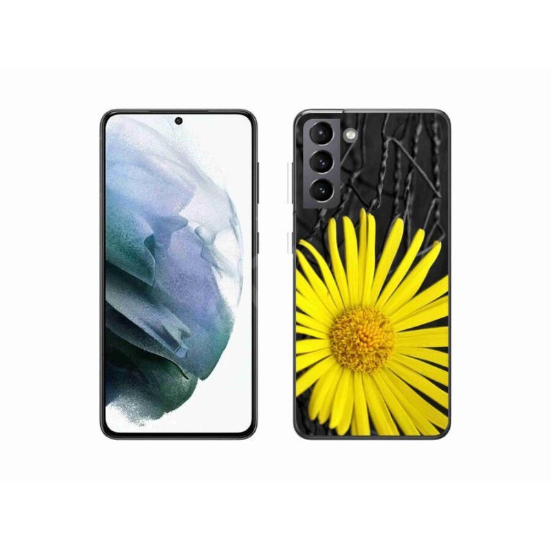 Gél borítás mmCase Samsung Galaxy S21 készülékhez - sárga virág