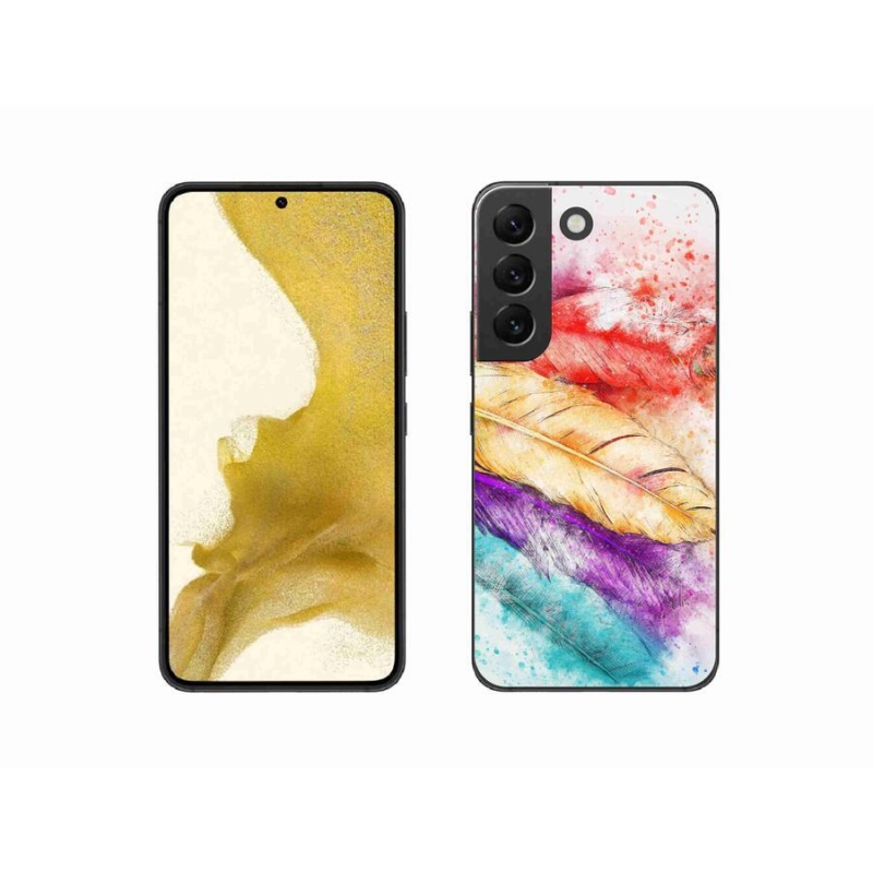 Zselés borítás mmCase Samsung Galaxy S22 5G - színes tollakkal