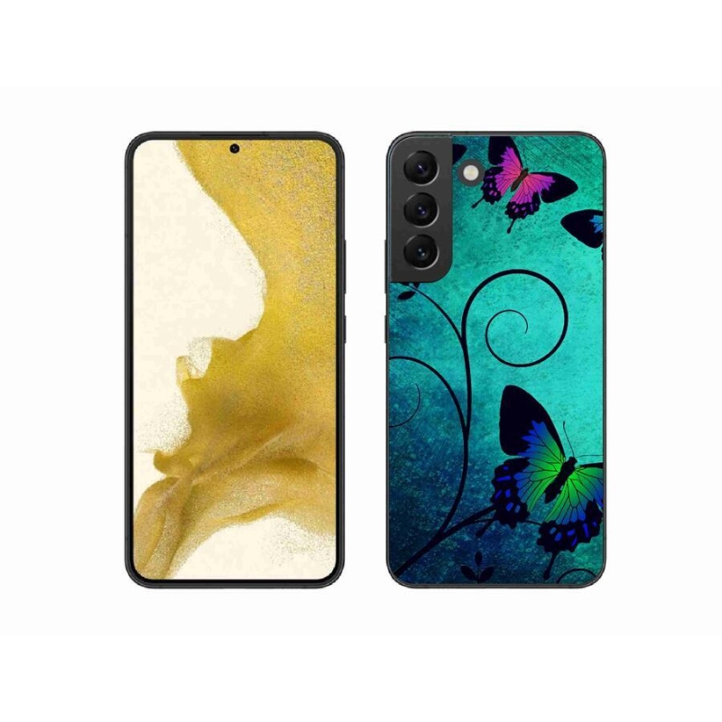 Zselés borítás mmCase Samsung Galaxy S22+ 5G - színes pillangókhoz