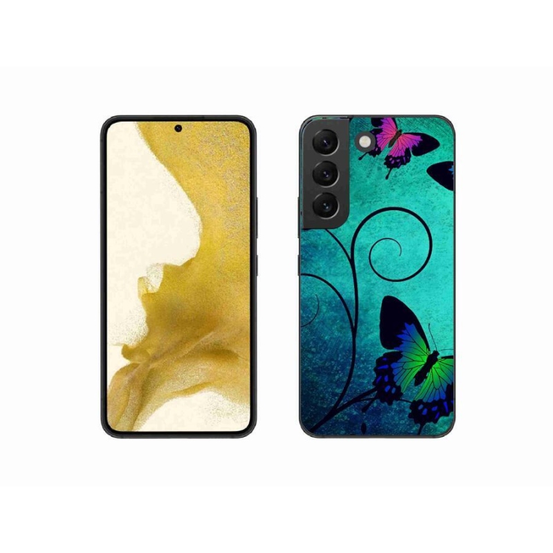 Zselés borítás mmCase Samsung Galaxy S22 5G - színes pillangókhoz