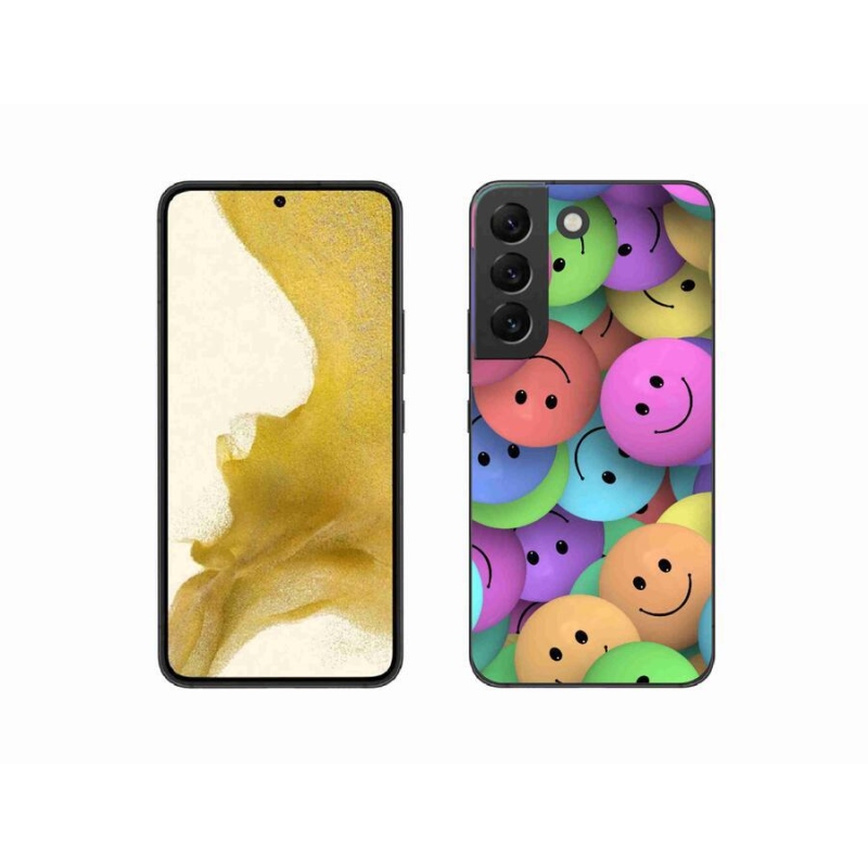 Gél borító mmCase a mobiltelefonon Samsung Galaxy S22 5G - színes smiley-k