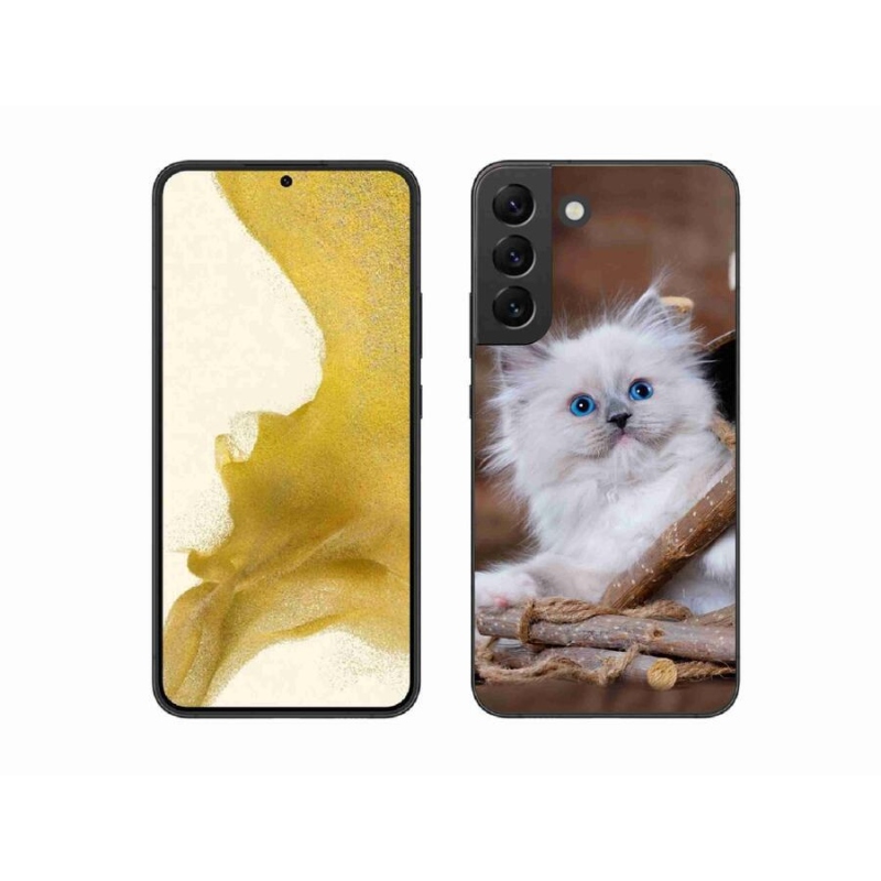 Gél védőhuzat mmCase Samsung Galaxy S22+ 5G - fehér cica