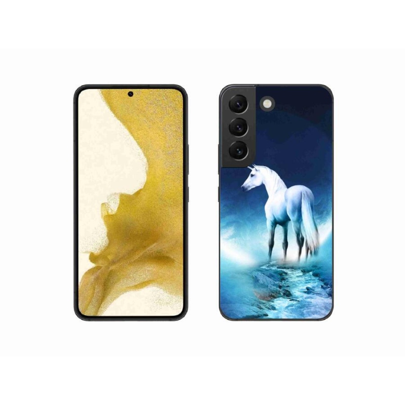 Gél védőhuzat mmCase Samsung Galaxy S22 5G - fehér egyszarvúhoz