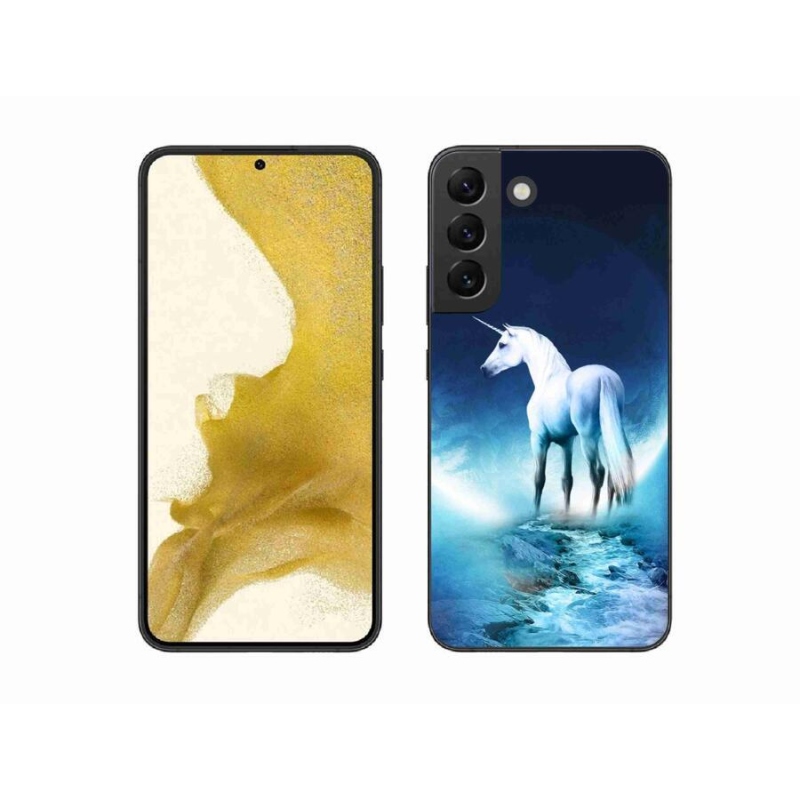 Zselés borítás mmCase Samsung Galaxy S22+ 5G - fehér egyszarvúhoz