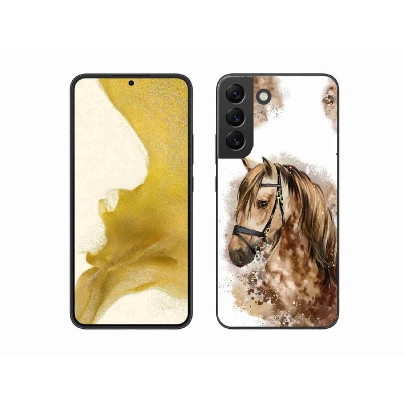 Zselés borítás mmCase Samsung Galaxy S22+ 5G - barna rajzfilm lóhoz