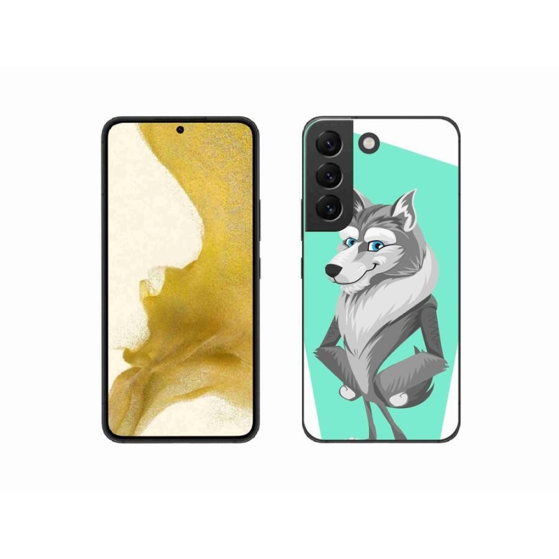 Gél védőhuzat mmCase Samsung Galaxy S22 5G - rajzfilm farkashoz