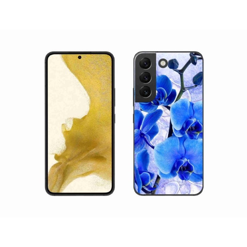 Gél védőhuzat mmCase Samsung Galaxy S22 5G - kék virágok