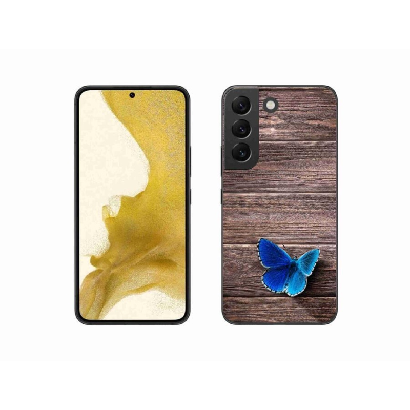 Gél védőhuzat mmCase Samsung Galaxy S22 5G - kék pillangó 1