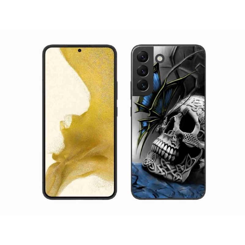 Gél borítás mmCase Samsung Galaxy S22+ 5G - pillangó és koponya