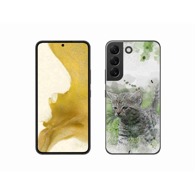 Gél borítás mmCase Samsung Galaxy S22 5G - aranyos cica 1