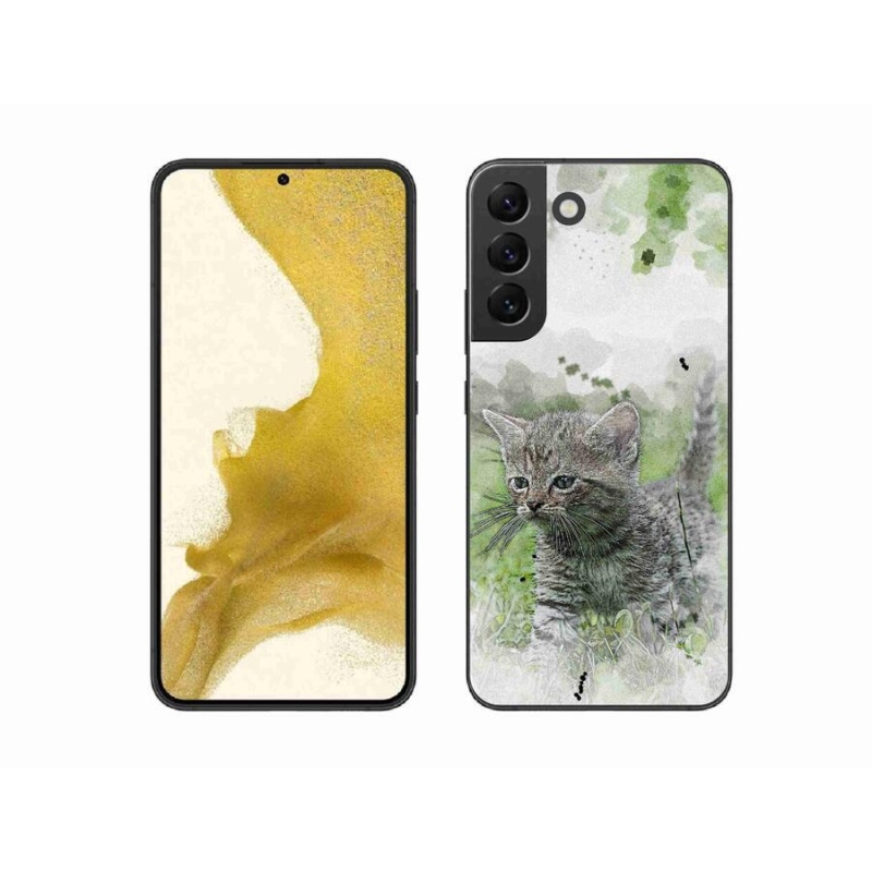 Gél borító mmCase Samsung Galaxy S22+ 5G - aranyos cica 1