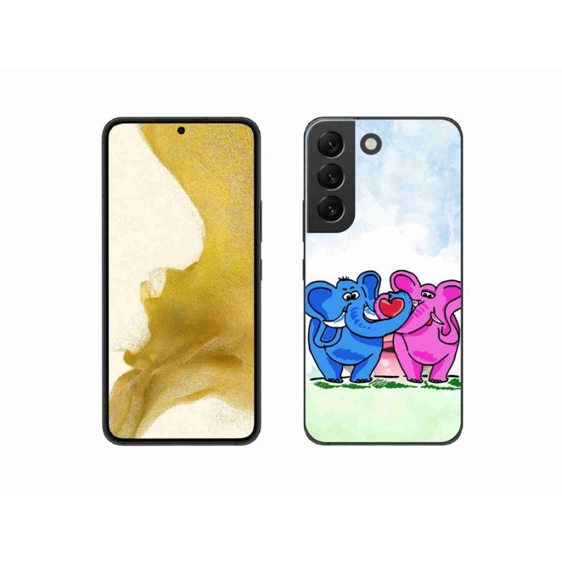 Gél borítás mmCase Samsung Galaxy S22 5G - szerelmes elefántokba
